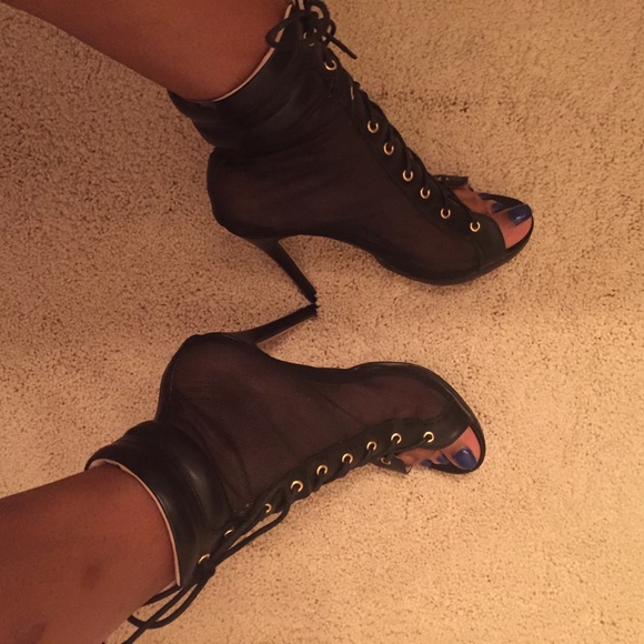 Mesh High Heel Booties - Picture 5 of 5